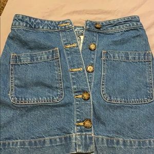 Button up jean skirt